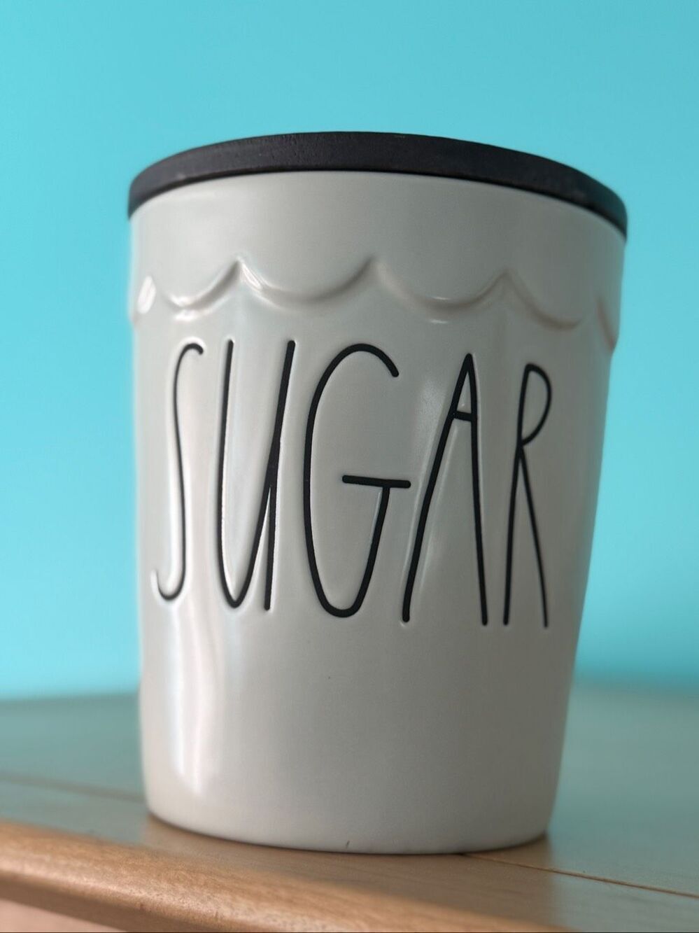 Rae Dunn Canisters Scalloped Top Edge Sugar